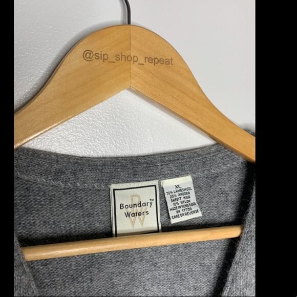 Boundary Waters wool blend argyle cardigan. XL - Picture 3 of 4